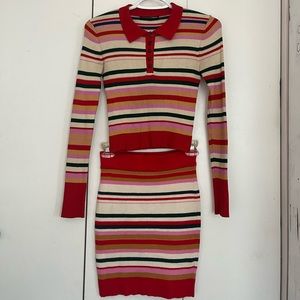 Colourful striped set